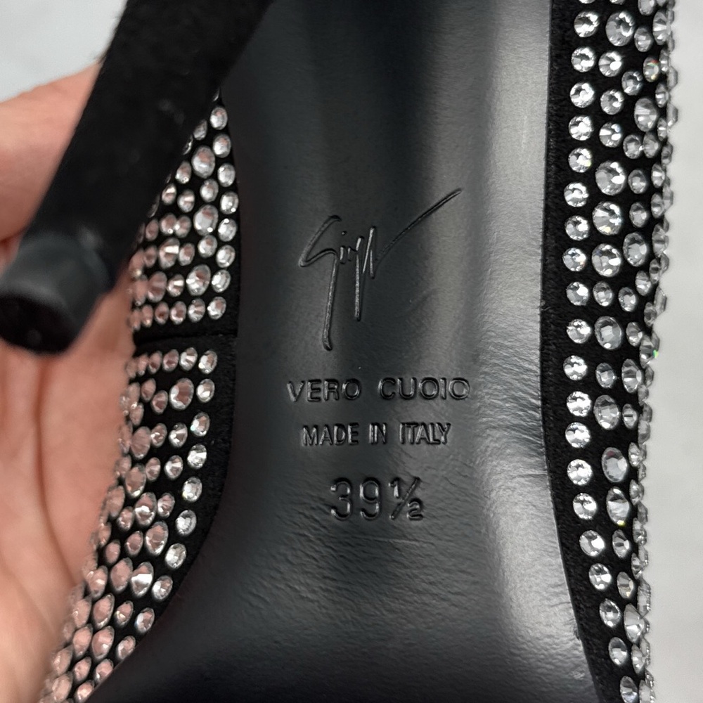 Giuseppe Zanotti Ester 110 Swarovski Crystal Embellished Pointed Toe Pump Heels - Picture 13 of 16